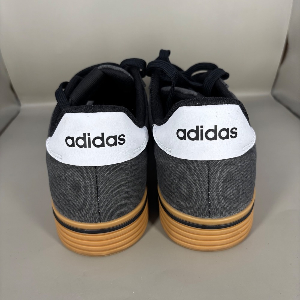 Adidas Daily 3.0 Platform Grey Washed Canvas Gum Sole Sneakers IF4492 Mens 8.5 - Picture 4 of 6